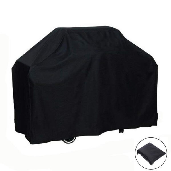 style: Square black, Size: XL - Waterproof BBQ Grill Cover Barbeque Cover Anti Dust Rain UV For Gas Charcoal Electric Barbe Barbecue Accessories Outdoor Garden - Image 2