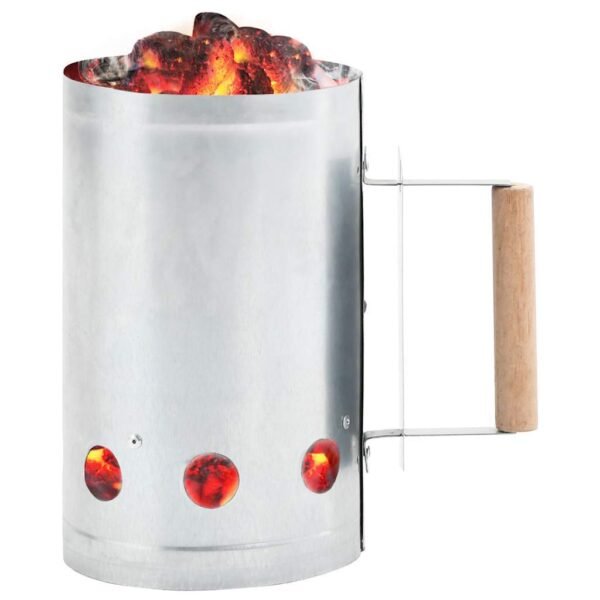 vidaXL Charcoal Grill Chimney Starter Galvanised Steel - Image 3