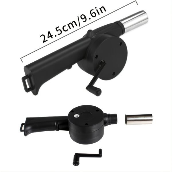1pc BBQ Fan; Air Blower; Fast Fire Starter; Portable Manual Hand Crank Bellows For Outdoor Picnic Camping Cooking; Barbecue Charcoal Grills Accessories - Image 3