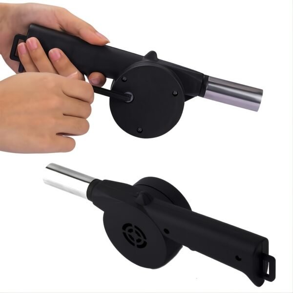1pc BBQ Fan; Air Blower; Fast Fire Starter; Portable Manual Hand Crank Bellows For Outdoor Picnic Camping Cooking; Barbecue Charcoal Grills Accessories - Image 4