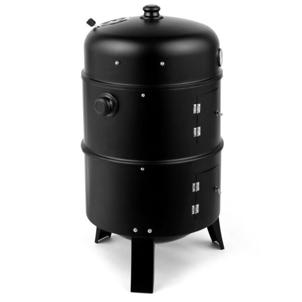 80*41*48cm Iron Spray Smoker Carbon Grill Black - Image 2