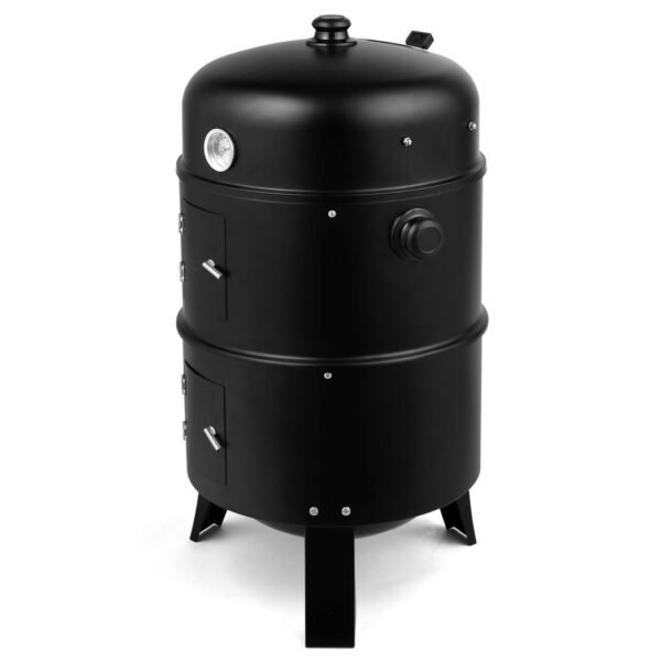 80*41*48cm Iron Spray Smoker Carbon Grill Black - Image 4