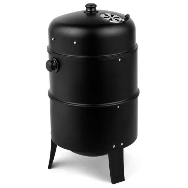 80*41*48cm Iron Spray Smoker Carbon Grill Black - Image 6