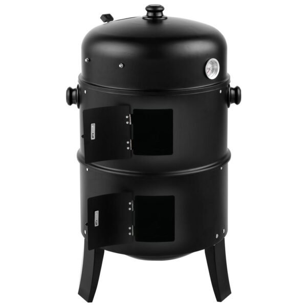 80*41*48cm Iron Spray Smoker Carbon Grill Black - Image 7